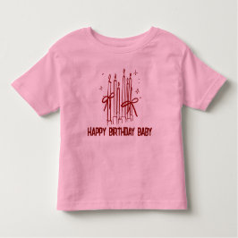 Camiseta De Bebé Cute Birthday Candle T-Shirt for Kids