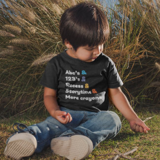 Camiseta De Bebé Cute Black Ampersand Abc's 123s