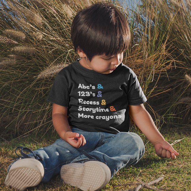 Camiseta De Bebé Cute Black Ampersand Abc's 123s (Subido por el creador)