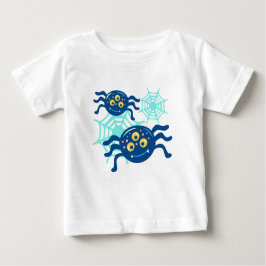 Camiseta De Bebé Cute Blue Spider Halloween Clip Art Graphic