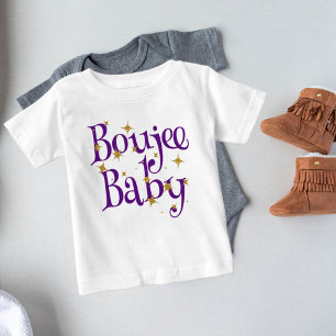 Camiseta De Bebé Cute Boujee Baby Purple