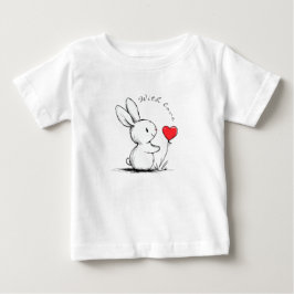 Camiseta De Bebé Cute bunny and red heart , personnalisé