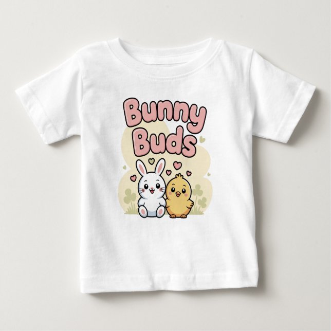 Camiseta De Bebé Cute Bunny Buds Easter Kids (Anverso)