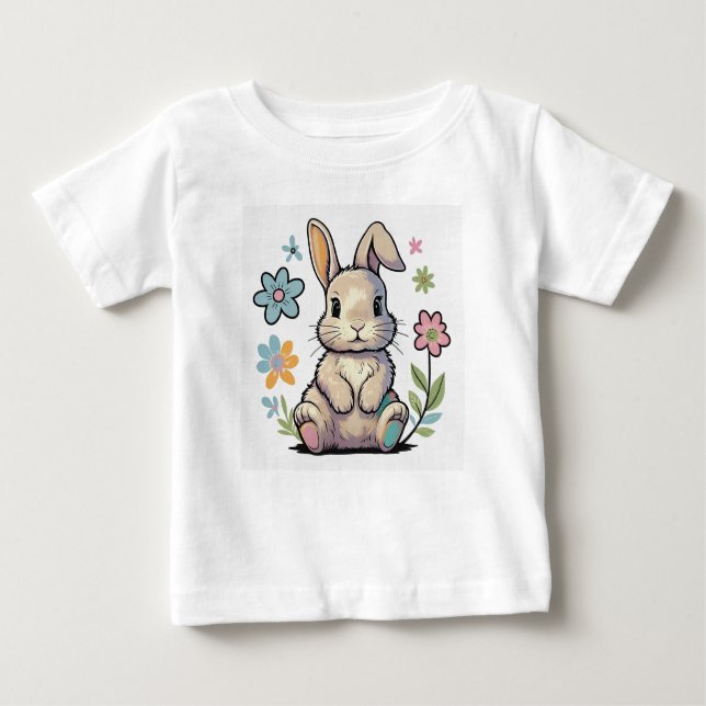Camiseta De Bebé Cute bunny shirt for your kid (Anverso)