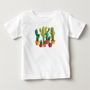 Camiseta De Bebé Cute Cactus