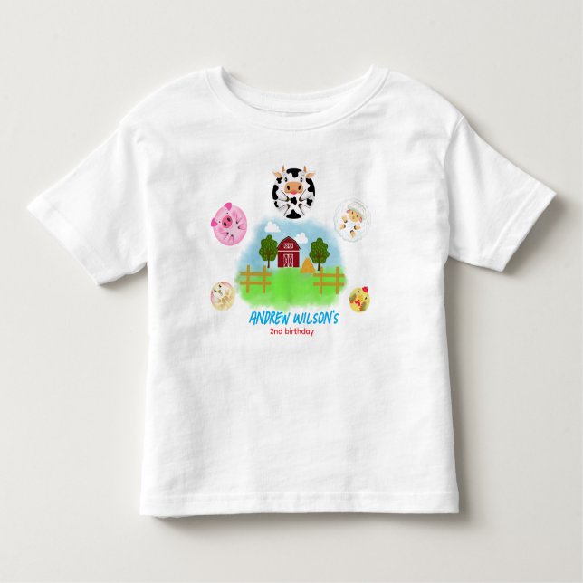 Camiseta De Bebé Cute Calling All Rustic Farm Party Animals  (Anverso)