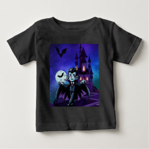 Camiseta De Bebé Cute, caprichoso vampiro de Halloween