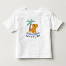Cute Capybara with Palm Tree Toddler T-Shirt