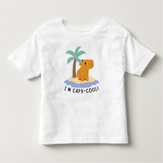 Camiseta De Bebé Cute Capybara with Palm Tree Toddler T-Shirt