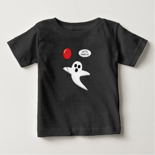 Camiseta De Bebé Cute Cartoon Ghost with Red Balloon