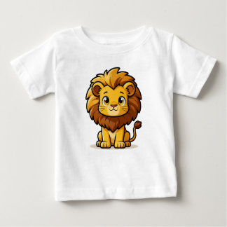 Camiseta De Bebé Cute Cartoon Lion with Big Mane