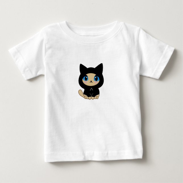 Camiseta De Bebé Cute Cat (Anverso)