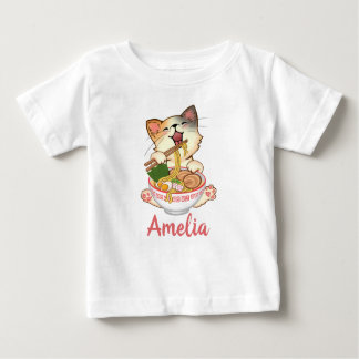 Camiseta De Bebé Cute Cat Funny Kitten Customizable Name