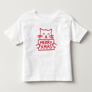 Camiseta De Bebé Cute Cat Merry Xmas