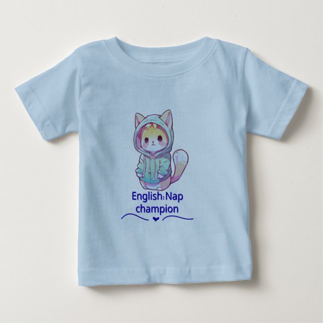 Camiseta De Bebé Cute Cat Nap Champion Too T-Shirt (Anverso)