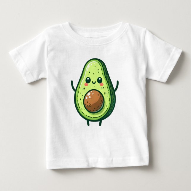 Camiseta De Bebé Cute Chibi Aguacate (Anverso)