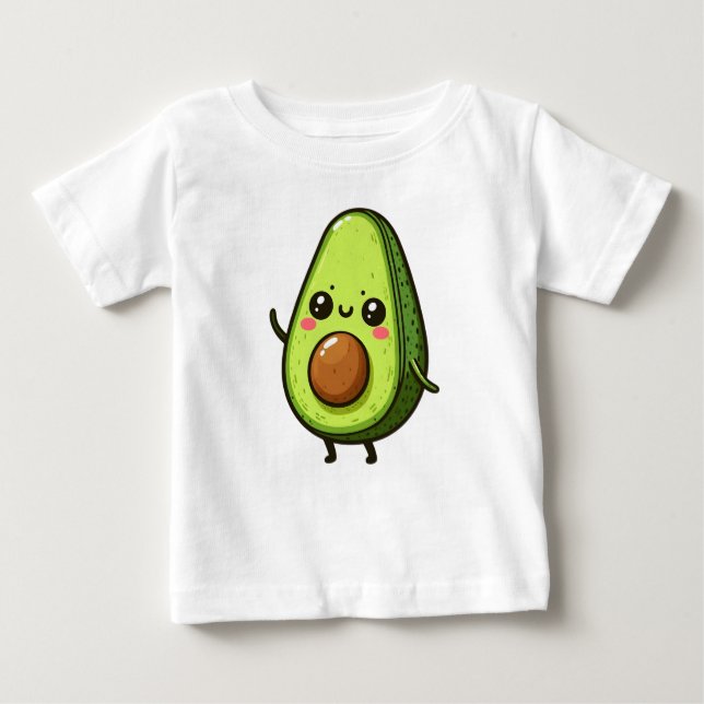 Camiseta De Bebé Cute Chibi Aguacate (Anverso)