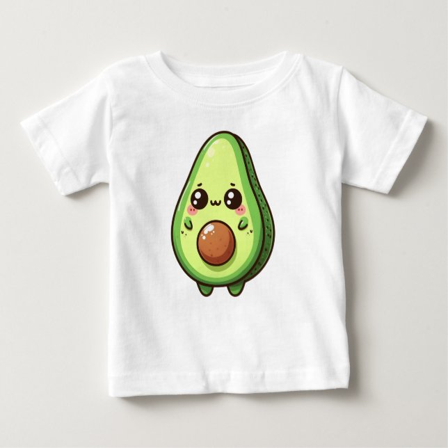 Camiseta De Bebé Cute Chibi Aguacate (Anverso)