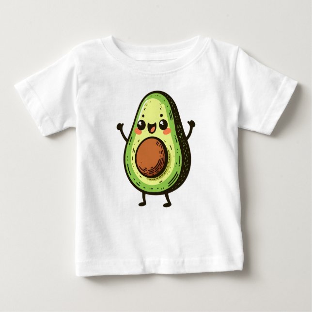 Camiseta De Bebé Cute Chibi Aguacate (Anverso)
