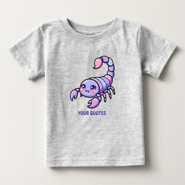 Camiseta De Bebé Cute Chibi Escorpio Zodiaco (Anverso)