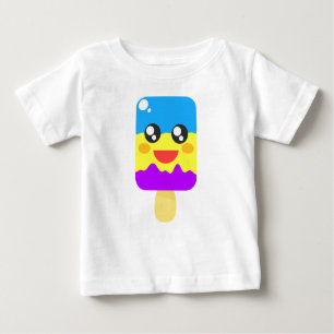 Camiseta De Bebé Cute Chibi Ice Lolly Popsicle