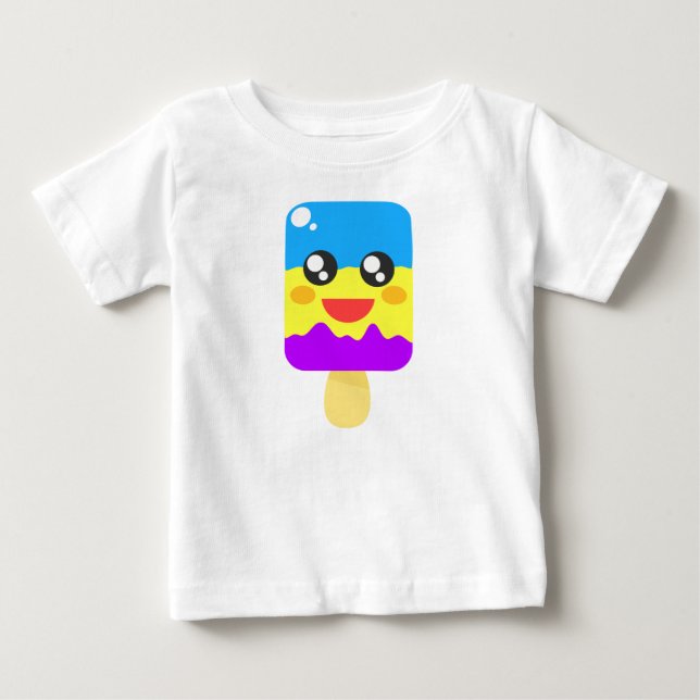 Camiseta De Bebé Cute Chibi Ice Lolly Popsicle (Anverso)