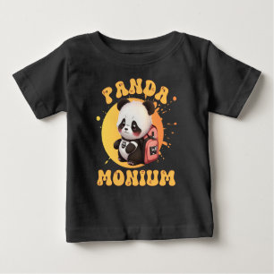 Camiseta De Bebé Cute Chibi Kawaii Panda Nombre año escolar atrás