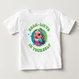 Camiseta De Bebé Cute Chibi Kawaii Parrot Nombre Año escolar atrás