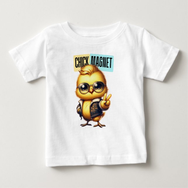 Camiseta De Bebé Cute Chick Magnet Funny Easter-54546 (Anverso)