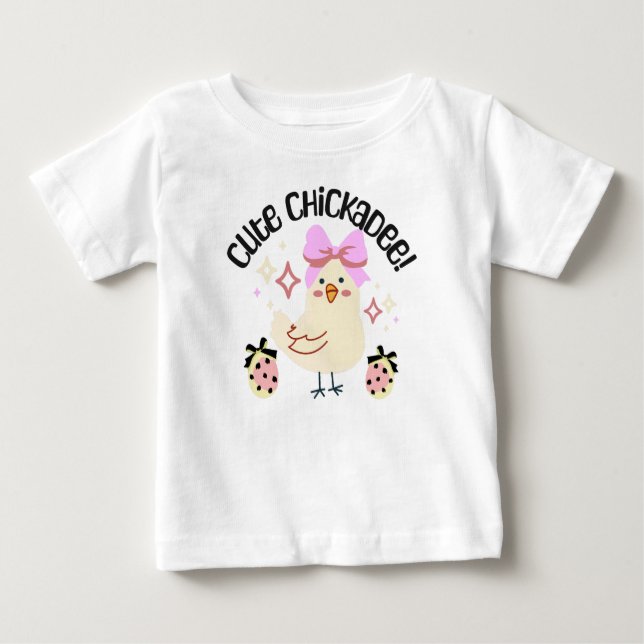 Camiseta De Bebé Cute chickadee (Anverso)