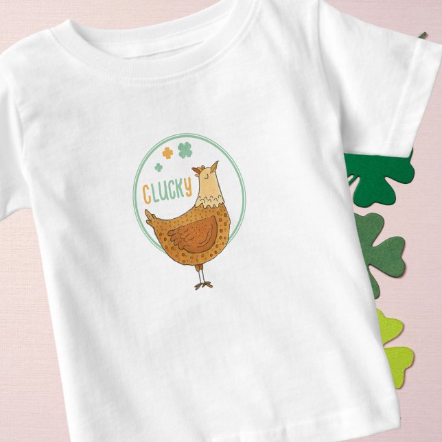 Camiseta De Bebé Cute Chicken St Patricks Day Lucky (Subido por el creador)