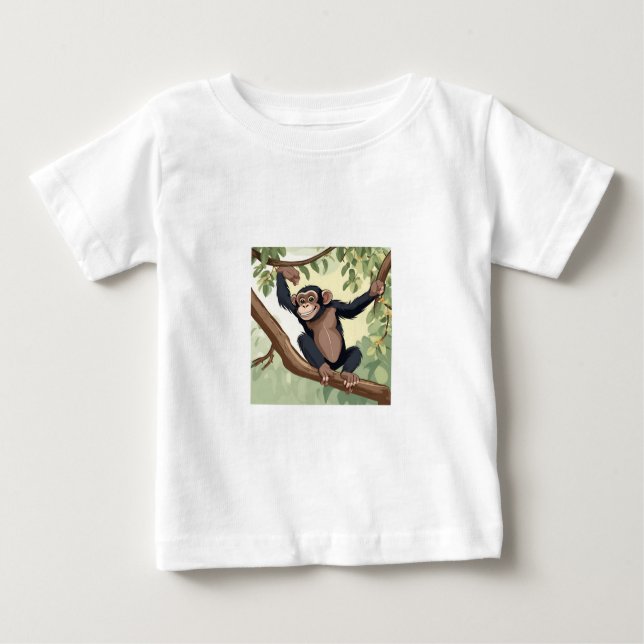 Camiseta De Bebé Cute Chimpanzee (Anverso)