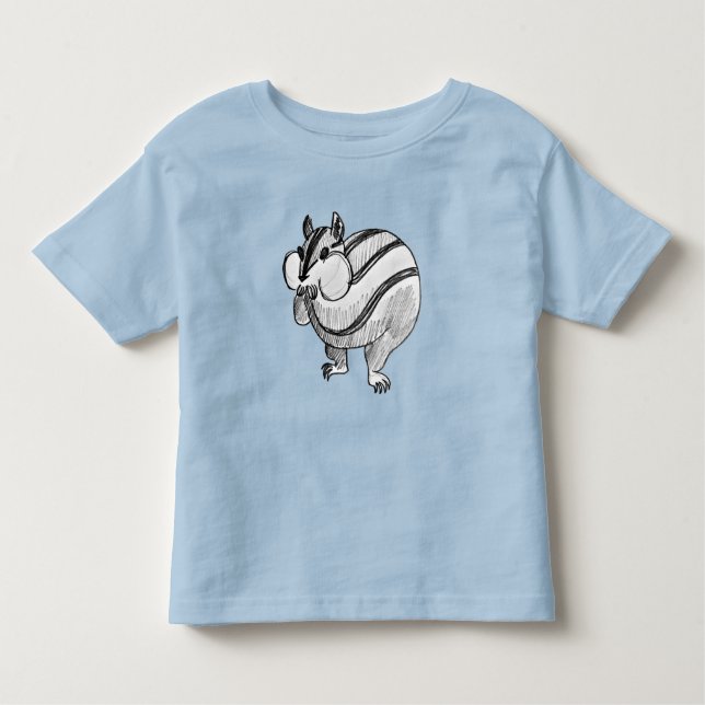 Camiseta De Bebé Cute Chipmunk de Arte Animal de Woodland (Anverso)