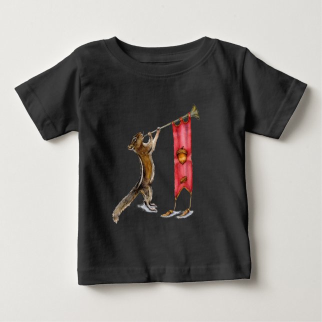 Camiseta De Bebé Cute Chipmunk Herald (Anverso)