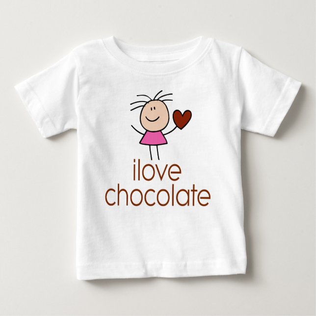 Camiseta De Bebé Cute Chocolate Stick Girl Baby Tee (Anverso)