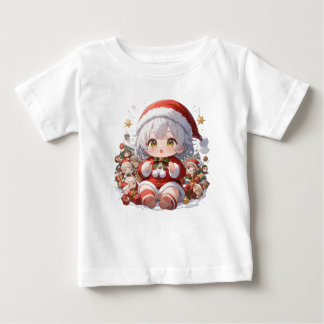 Camiseta De Bebé Cute Christmas Baby Santa Chibi
