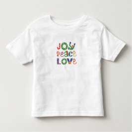 Camiseta De Bebé Cute Christmas Graphic Shirt Joy Peace Love Cute