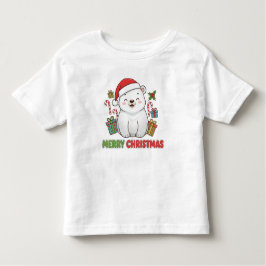 Camiseta De Bebé Cute Christmas Polar Bear Illustration