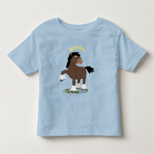 Camiseta De Bebé Cute Clydesdale personalizado de caballo ilustraci