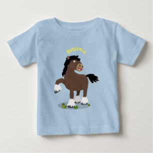 Camiseta De Bebé Cute Clydesdale personalizado de caballo ilustraci