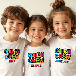 Camiseta De Bebé Cute Colorful Cousin Crew Family Reunion 