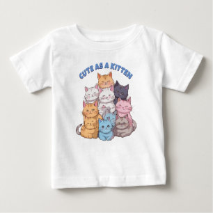 Camiseta De Bebé Cute como un gatito con una yegua gitana