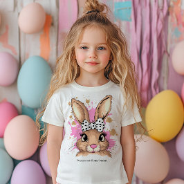 Camiseta De Bebé Cute Coquette Bow Bunny Chica Personalizado Textos