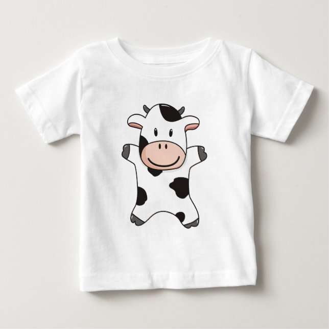 Camiseta De Bebé Cute Cow (Anverso)