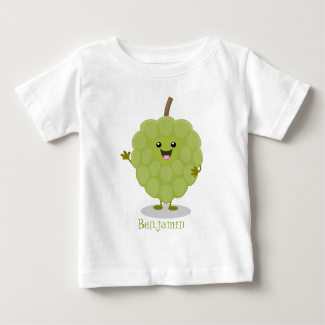 Camiseta De Bebé Cute crema crema de manzana cherimoya personalizad (Anverso)