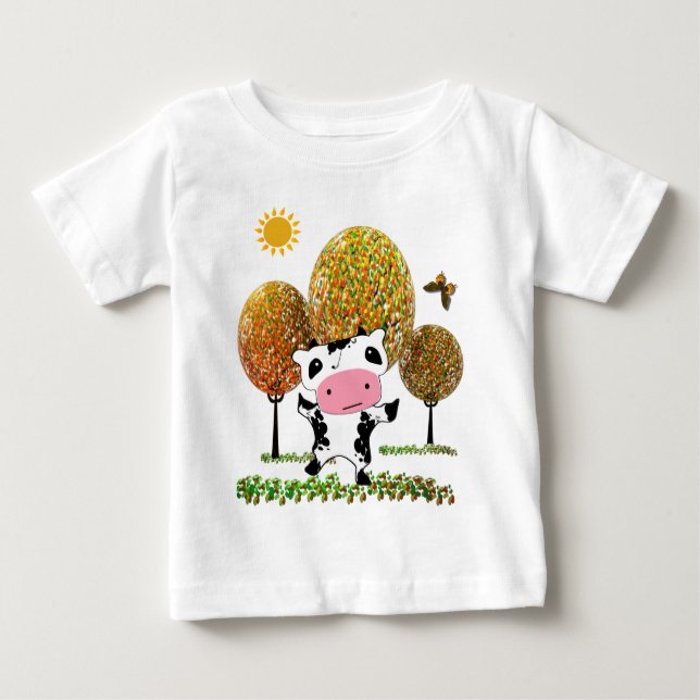 Camiseta De Bebé Cute Dancing Kawaii Cow en un Jelly... - Personali (Anverso)