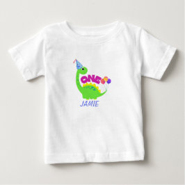 Camiseta De Bebé Cute Dino, niño de primer cumpleaños