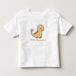 Camiseta De Bebé Cute Dinosaur Granma My Safe Place Toddler Shirt |