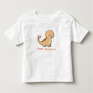 Camiseta De Bebé Cute Dinosaur Granma My Safe Place Toddler Shirt |