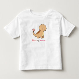 Camiseta De Bebé Cute Dinosaur I Love My Granma Toddler Shirt | Gra
